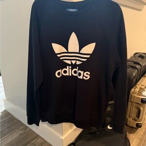 Adidas Black Crewneck with White Logo